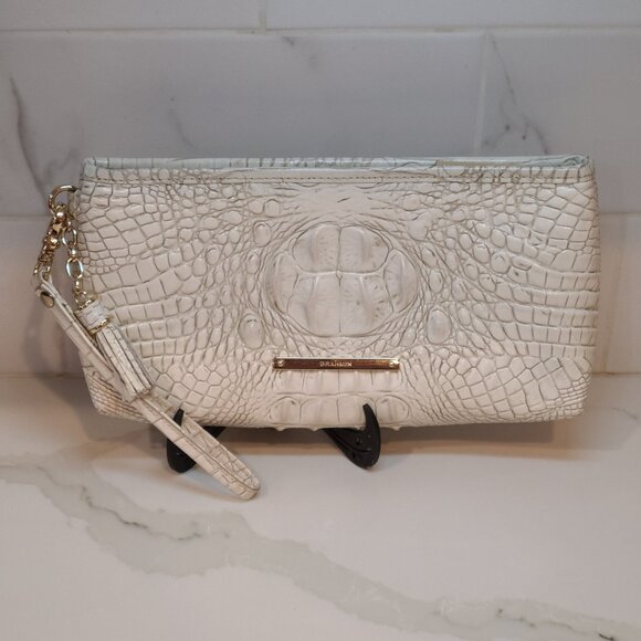 Brahmin Kayla Coconut Melbourne Clutch Wristlet EUC - Picture 2 of 15
